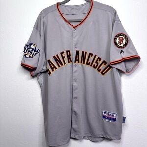 Buster Posey 2010 San Francisco Giants World Series Grey Men's Jersey 54 Vintage